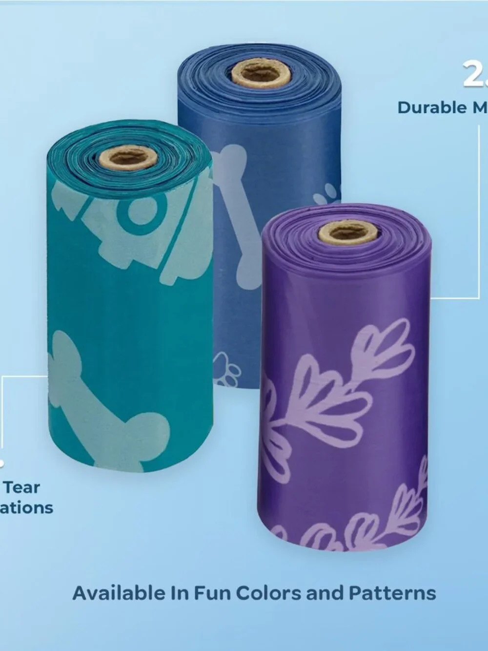 Portable 150 Pack Dog Poop Bags - Assorted Colors for Effortless Waste Disposal